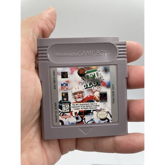NFL Quarterback Club 96 (Game Boy, 1995) W/ Manual, Poster, & Registration Card - Picture 10 of 12